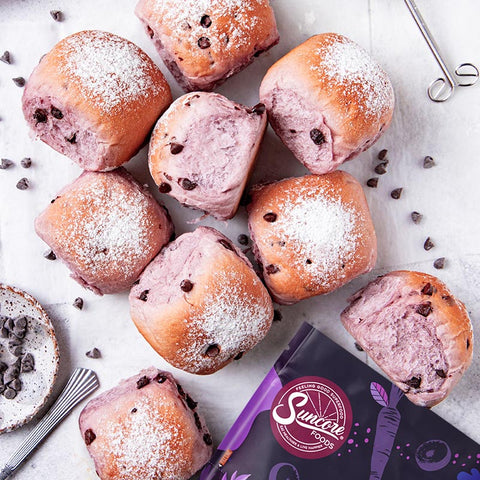 Purple Chocolate Dinner Rolls