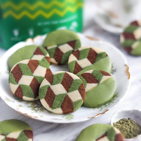 Matcha Chocolate Vanilla Cookies