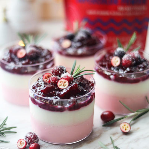 Red Beet Cranberry Panna Cotta