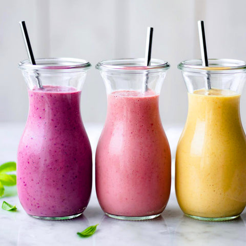 Summer Rainbow Yogurt Drinks