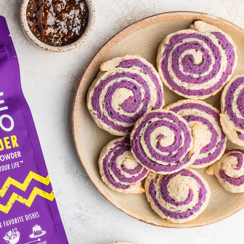 Purple Sweet Potato Swirl Rolled Scones