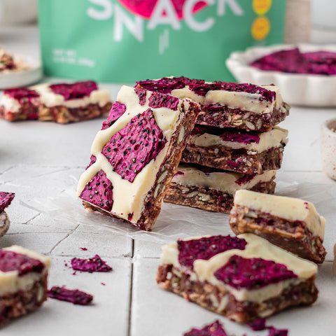 Red Dragon Fruit Chips Granola Bars