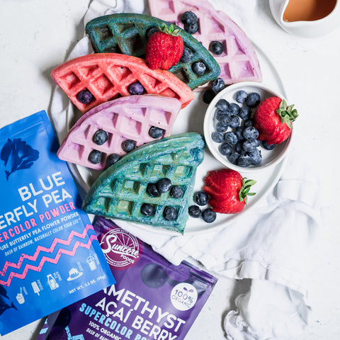 Rainbow Waffles