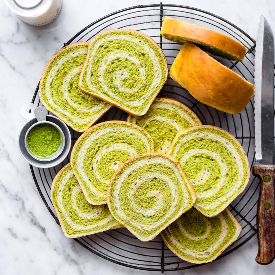 Suncore Foods Emerald Pandan Leaf Matcha Milk Bread