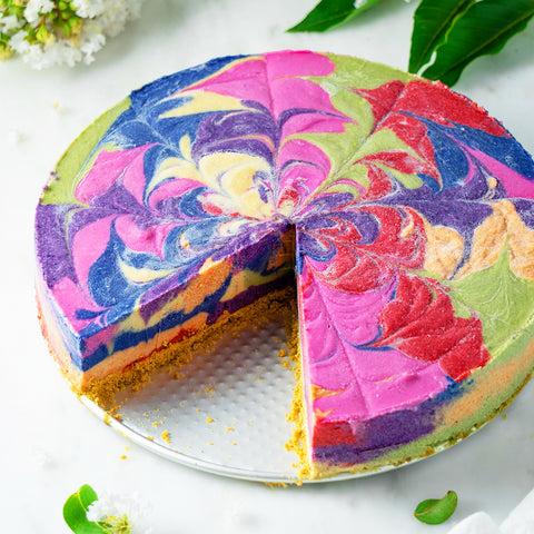 Rainbow Tie Dye Cheesecake