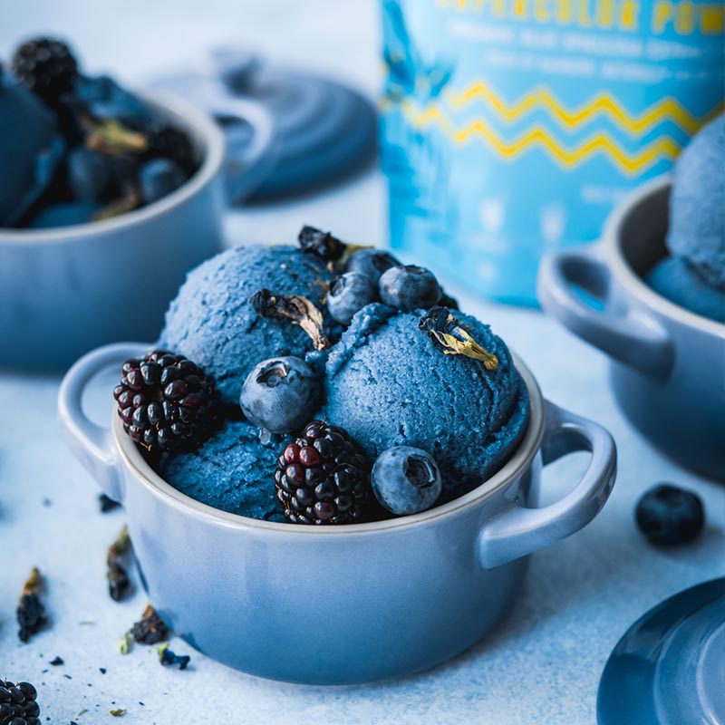 Suncore Foods Blue Spirulina Mixed Berries Nice Cream