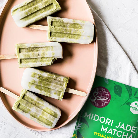 Avocado Banana Matcha Chia Seeds Creamsicles