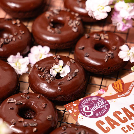 Suncore Foods Baked Chocolate Cacao Nibs Donuts