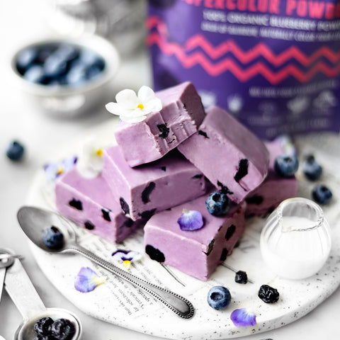Blueberry Purple Sweet Potato Fudge Bars