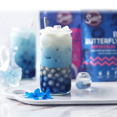 Butterfly Pea Flower Boba Milk Tea