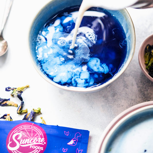 Suncore Foods Butterfly Pea Flowers Superbloom Latte