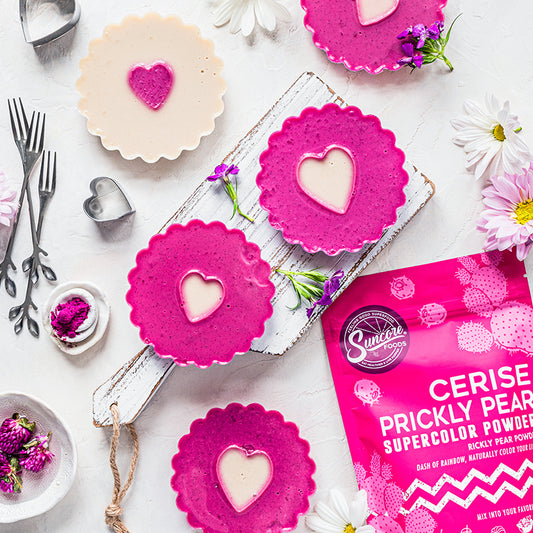 Suncore Foods Cerise Prickly Pear Panna Cotta Tartlets