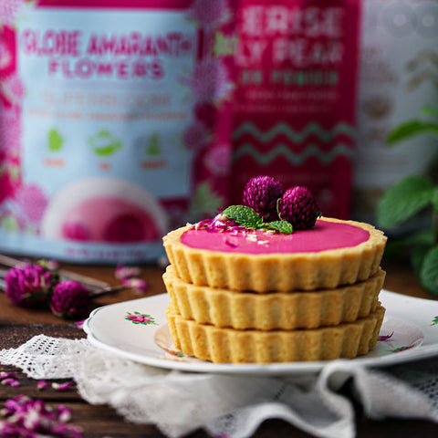 Cerise Prickly Pear Tart with Quinoa Crust