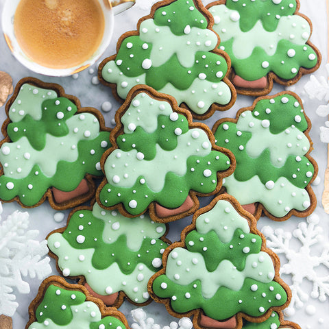 Christmas Tree Gingerbread Cookies