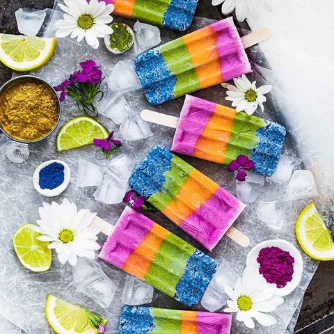 Rainbow Frosty Popsicles