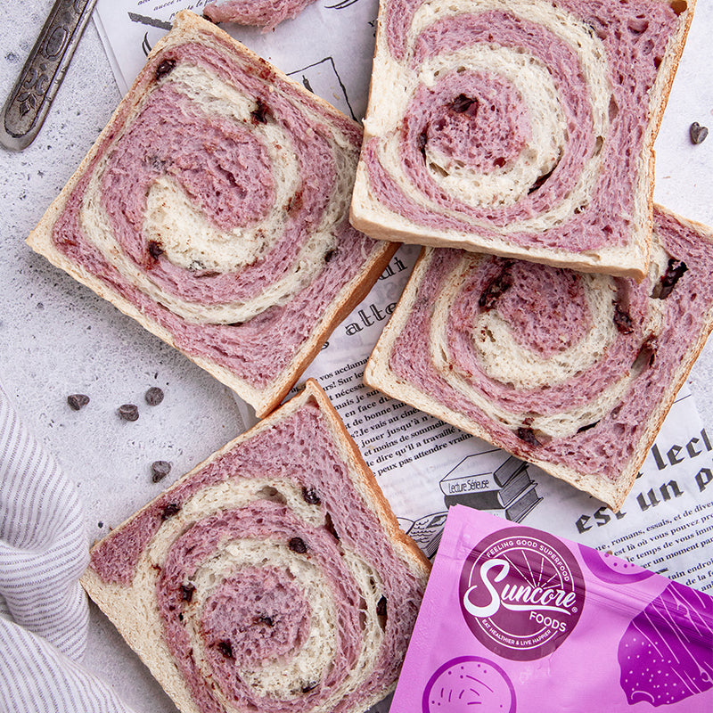 Suncore Foods Fluffy Taro Yam Milk Bread with Chocolate Chips
