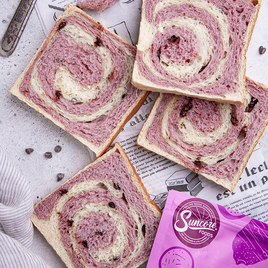 Suncore Foods Fluffy Taro Yam Milk Bread with Chocolate Chips
