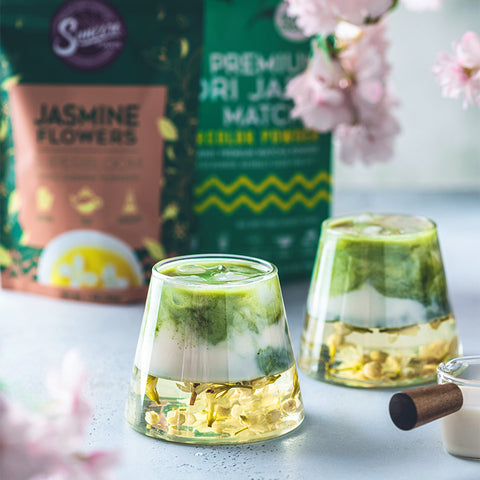 Jasmine Flower Matcha Jelly