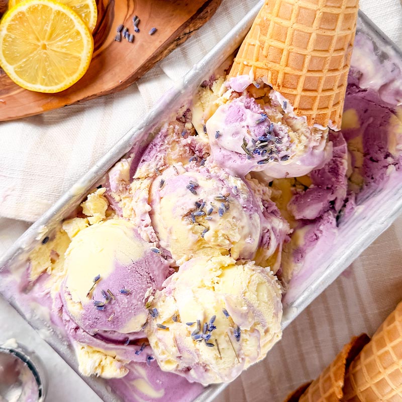 Suncore Foods Lemon Lavender Ripple Ice Cream