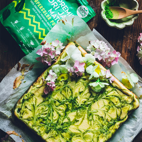 Marbled Matcha Cheesecake Brownies