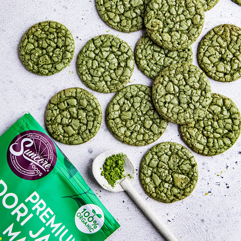 Suncore Foods Matcha Crinkle Cookies