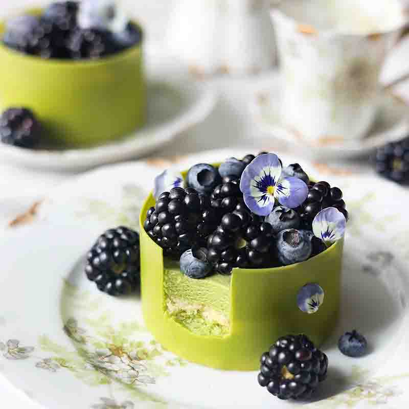 Matcha & Lemon Mousse Cake