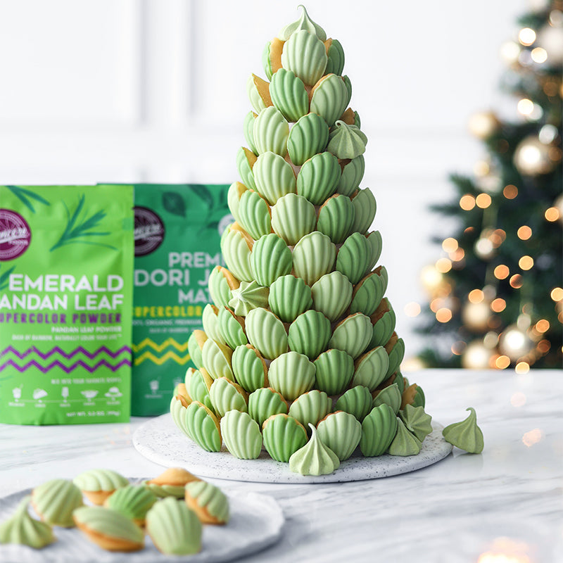 Suncore Foods Matcha Pandan Madeleines Christmas Tree