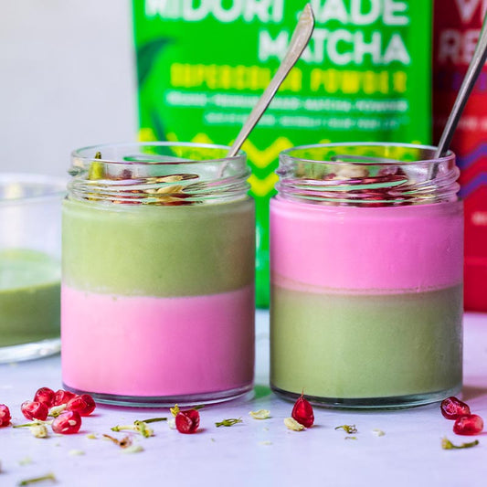 Suncore Foods Matcha Red Beet Jasmine Infused Panna Cotta