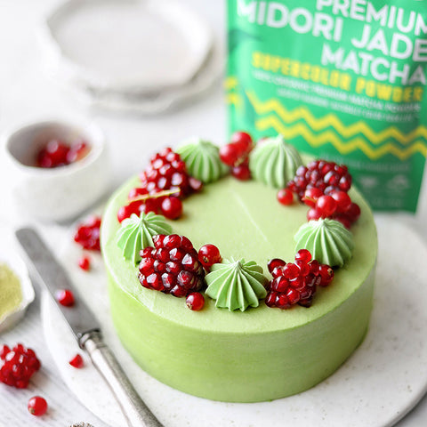 Matcha Tea Cake with Matcha Pandan Buttercream
