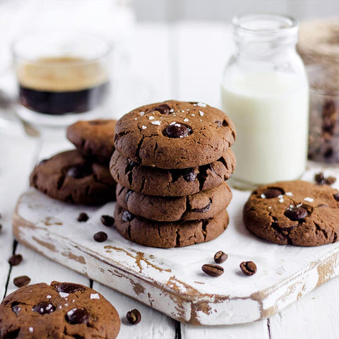 Mocha Chocolate Cacao Nibs Peanut Butter Cookies