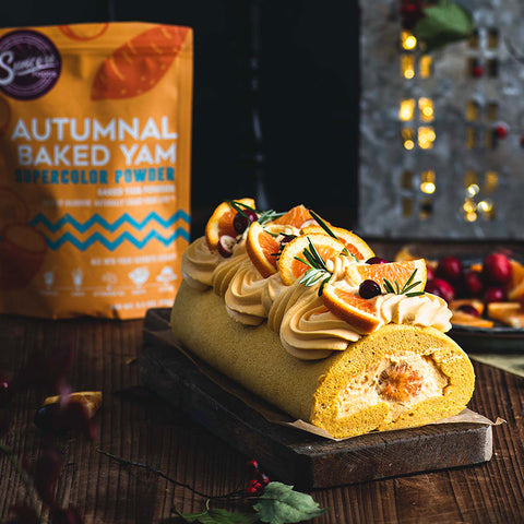 Orange Baked Yam Cake Roll