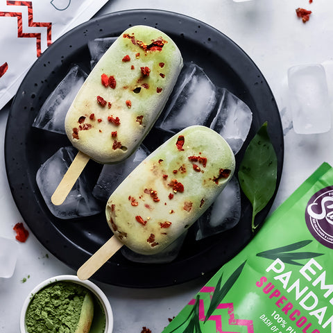 Pandan Goji Berries Popsicles