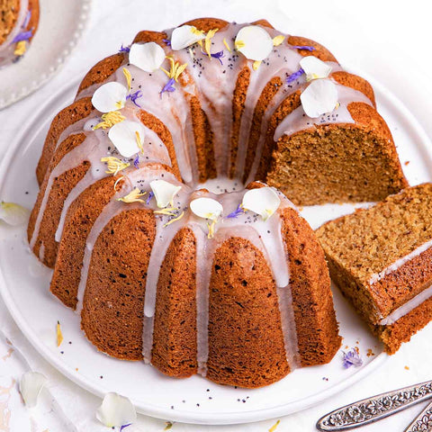 Pink Pitaya Glazed Carrot Cake Bundt