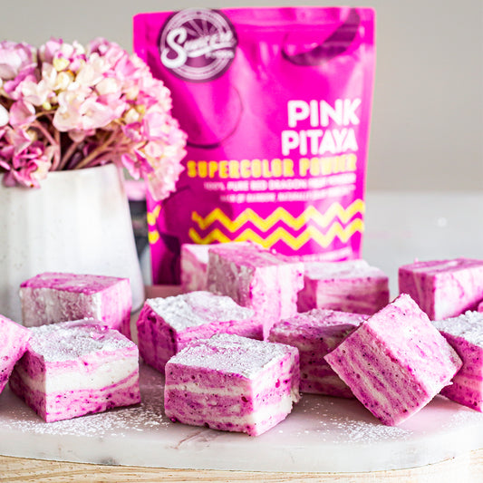 Suncore Foods Pink Pitaya Zebra Marshmallows