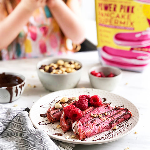 Power Pink Pitaya Pancake Tacos