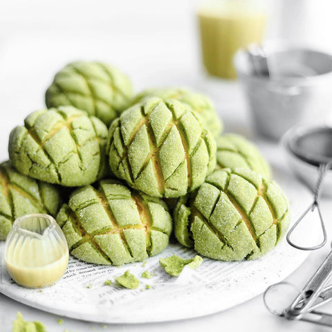 Matcha Pandan Melon Pan