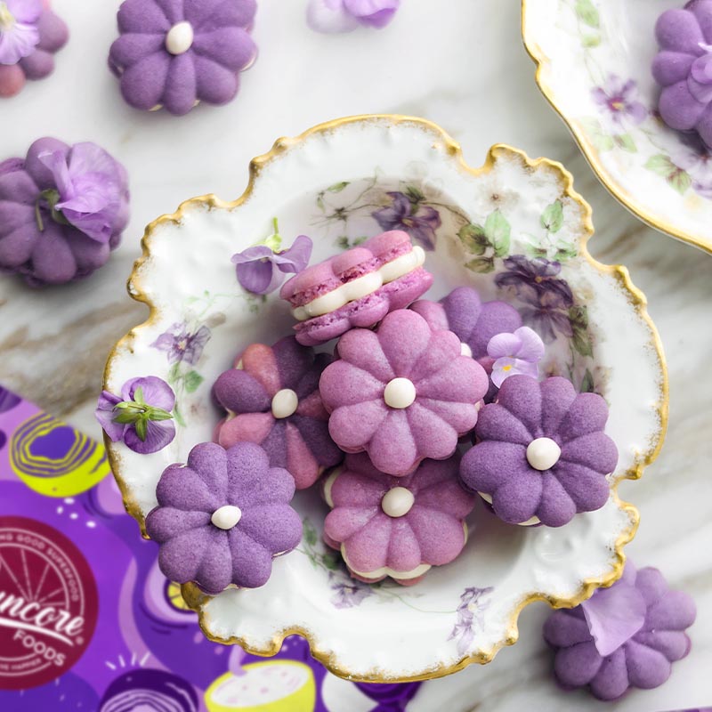 Purple Sweet Potato & Lilac Taro Yam Macarons