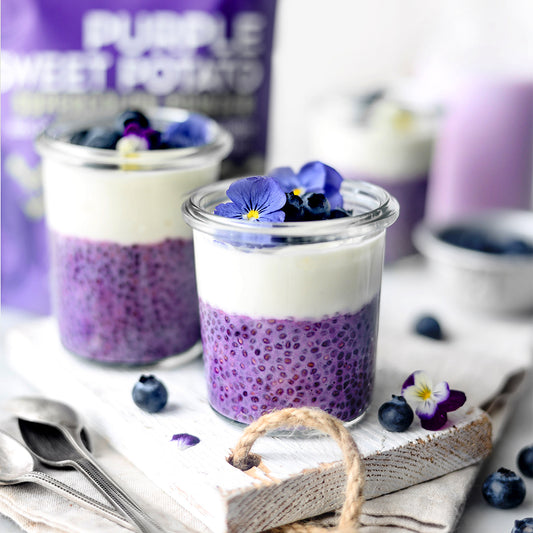 Suncore Foods Purple Sweet Potato Oat Milk Chia Pudding