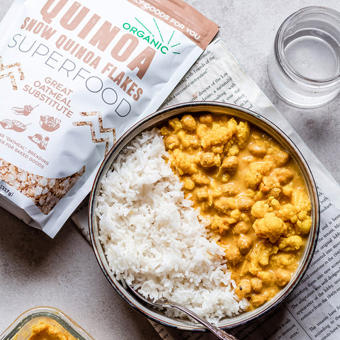 Quinoa Chickpea Curry with Cauliflower