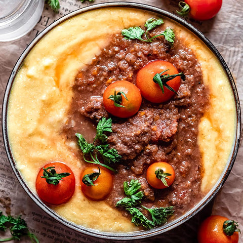 Quinoa Polenta Bolognese