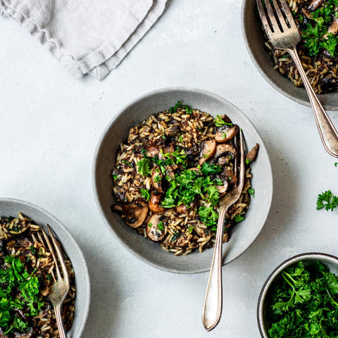 Quinoa Hemp Mushroom Rice