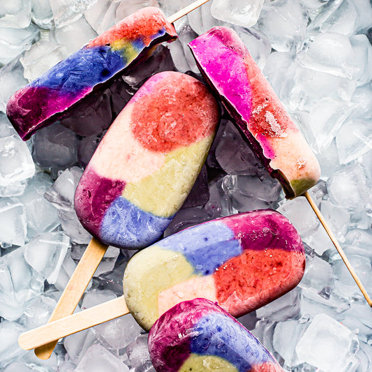 Suncore Foods Rainbow Abstract Art Popsicles
