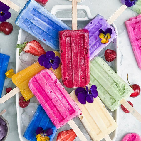 Rainbow Chia Seeds Popsicles