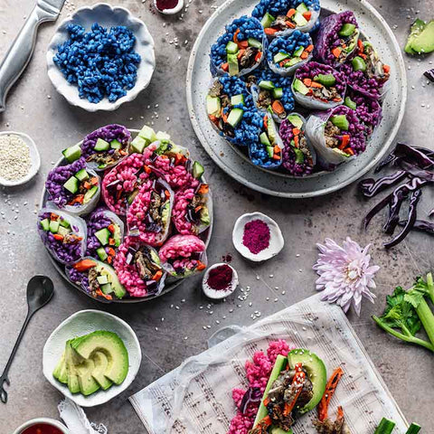 Rainbow Rice Paper Sushi Summer Rolls