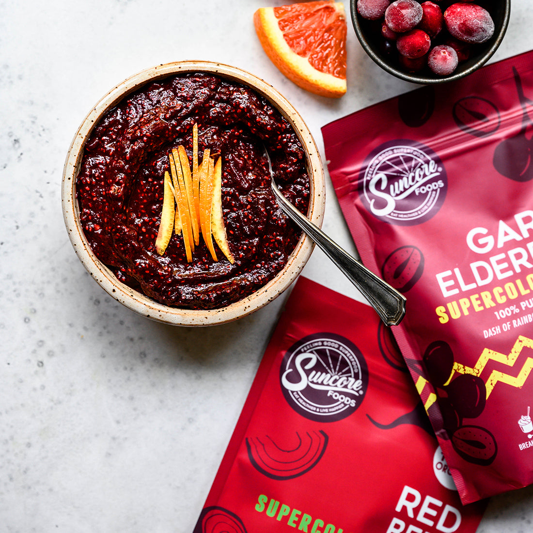 Suncore Foods Red Beet Garnet Elderberry Chia Cranberry Sauce