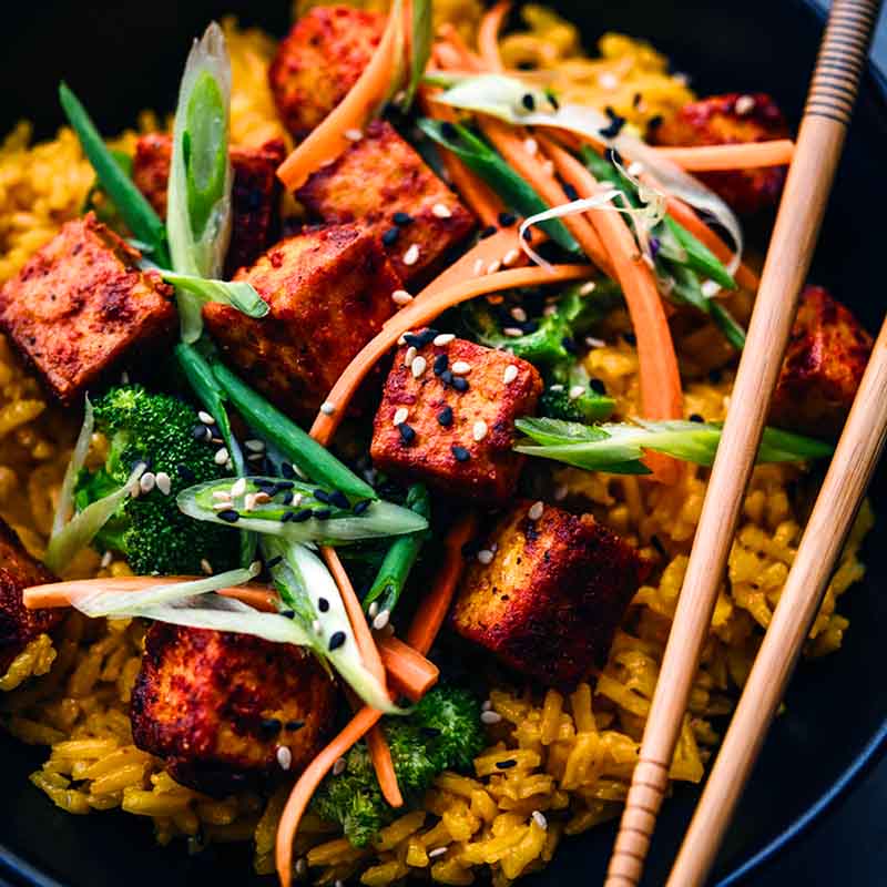 Suncore Foods Vermillion Annatto Tofu & Rice Bowl