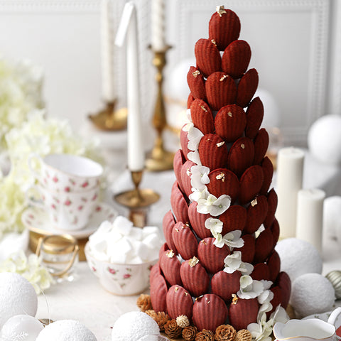 Red Velvet Madeleine Tower