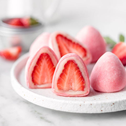 Strawberry Pink Pitaya Red Beet Mochi