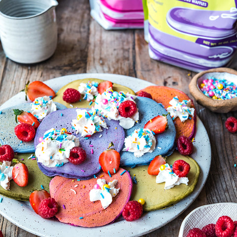 Rainbow Pancakes Glory Morning Plate