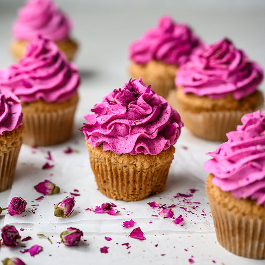 Suncore Foods Pink Pitaya Buttercream Cupcakes